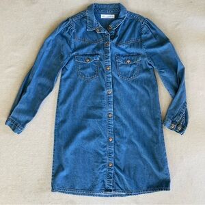 Zara Blue Denim Shirt Dress